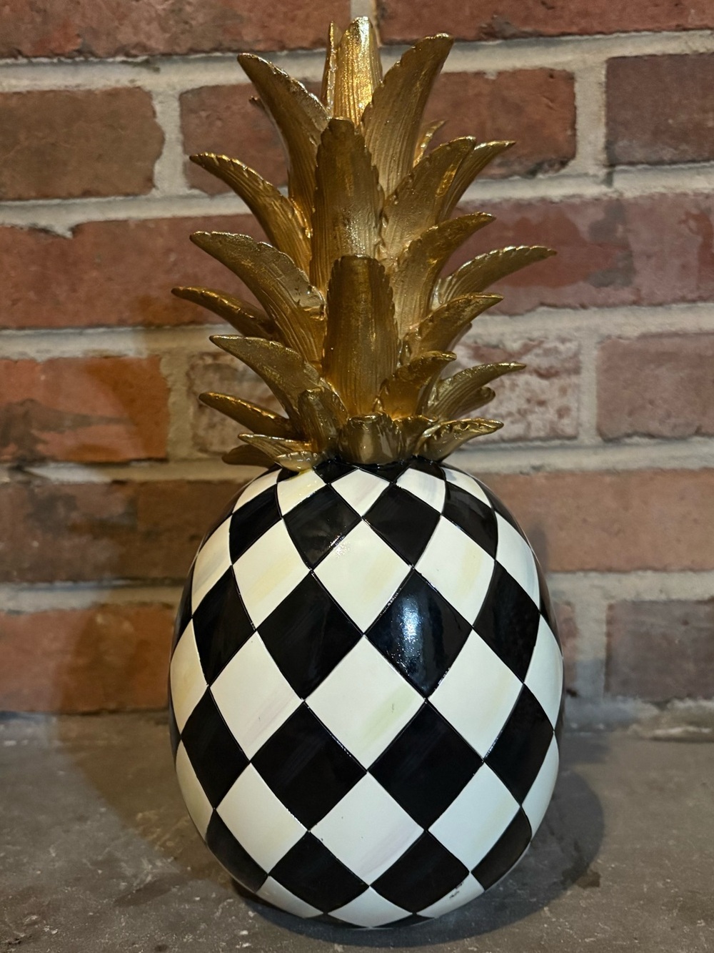 Mackenzie-Childs Marquee Pineapple Sculpture